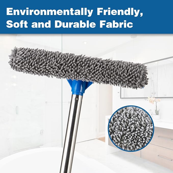 30"-59" Window Squeegee, 2 in 1 Squeegee Window Cleaner - Image 2