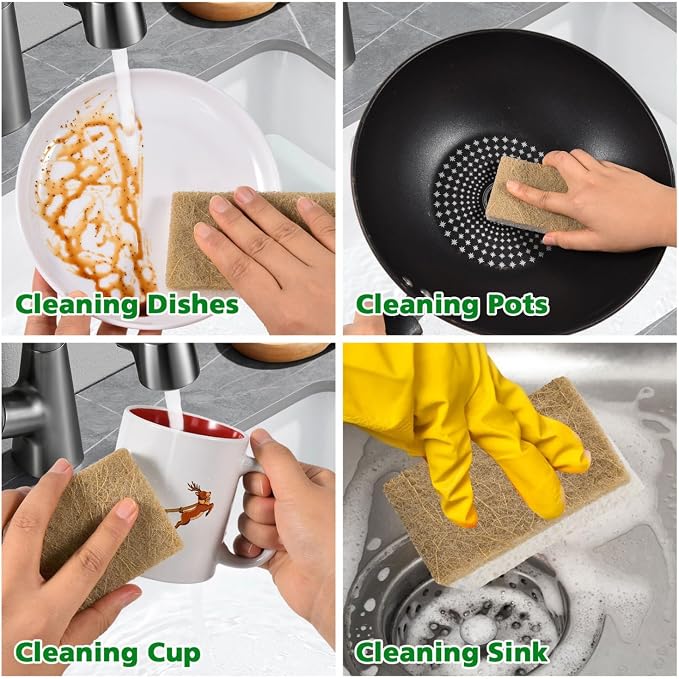 YoleShy Natural Sponges Kitchen Biodegradable Dish Sponge - Image 3