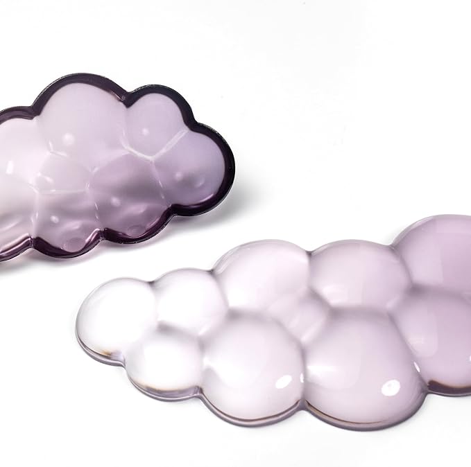 Ergonomic Cloud Silicone Gel Keyboard and Mouse Wrist Rest Set – Clear Wrist - Image 7