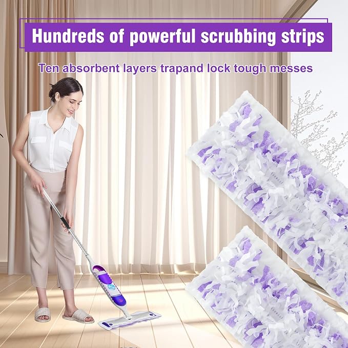 60 Pack Disposable Power Mop Refills Pads Compatible - Image 2