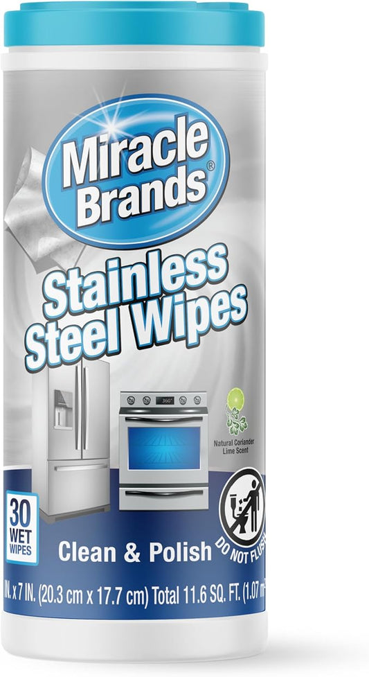 MiracleWipes for Stainless Steel, Including Oven, Refrigerator, Dishwasher by MiracleWipes