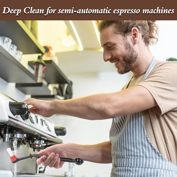 Espresso Coffee Machine Cleaning Brush 2 Pieces Coffee Brush Espresso Cleaning - Image 2