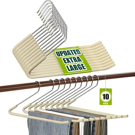 Spring Fever Open Ended Non Slip Sponge Padded Pants Hangers by SpringFever