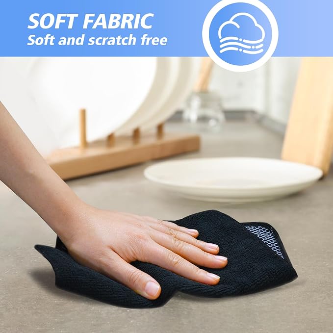 KinHwa Kitchen Washcloths for Dishes Absorbent Microfiber Dish Cloths Quick Dry - Image 8