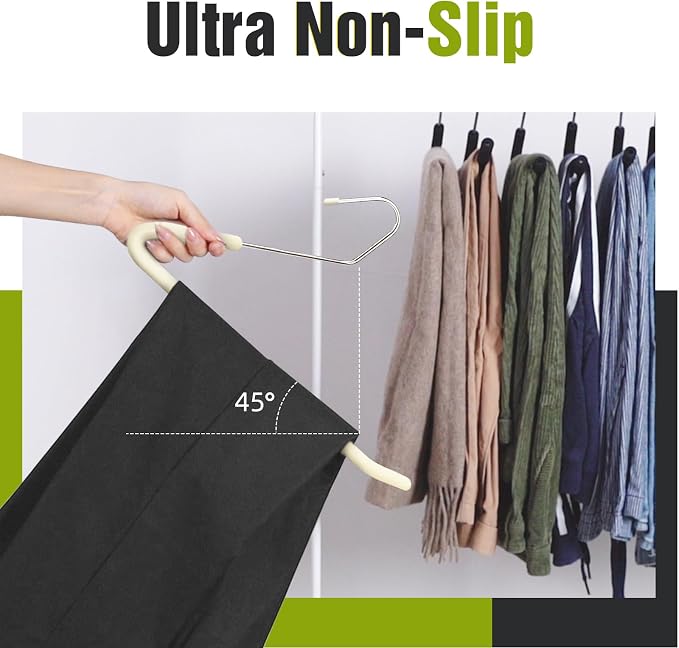 Spring Fever Open Ended Non Slip Sponge Padded Pants Hangers - Image 3