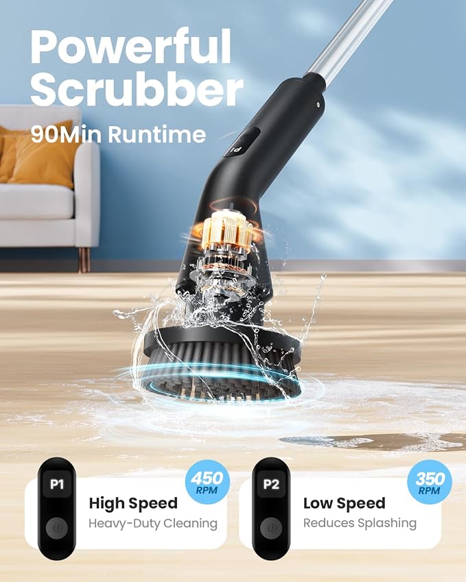 Leebein Electric Spin Scrubber, 2026 Upgraded Cordless Cleaning Brush Bathroom - Image 2