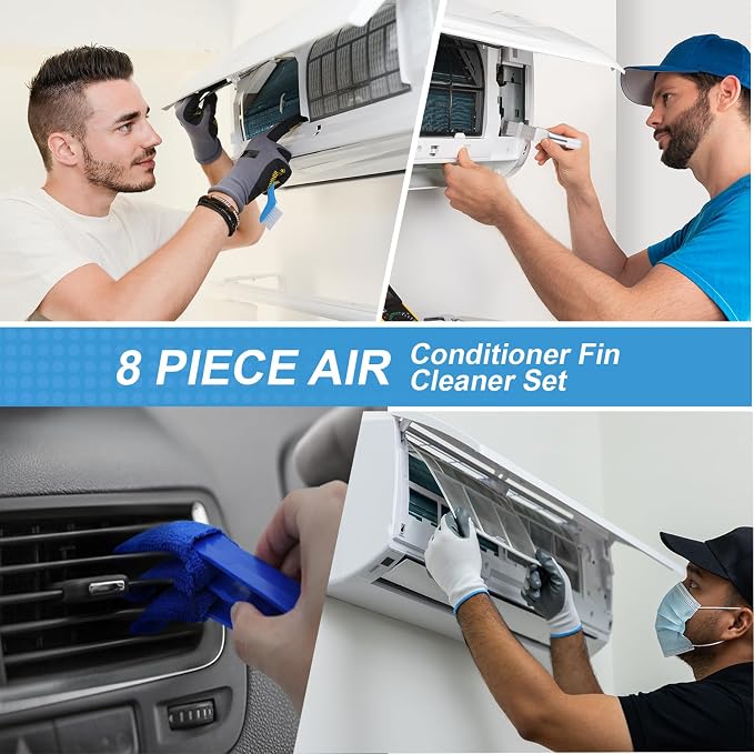 Aufind 7 PCS Different Air Conditioner Fin Cleaner kit, Brush Condenser Ac Coil - Image 3