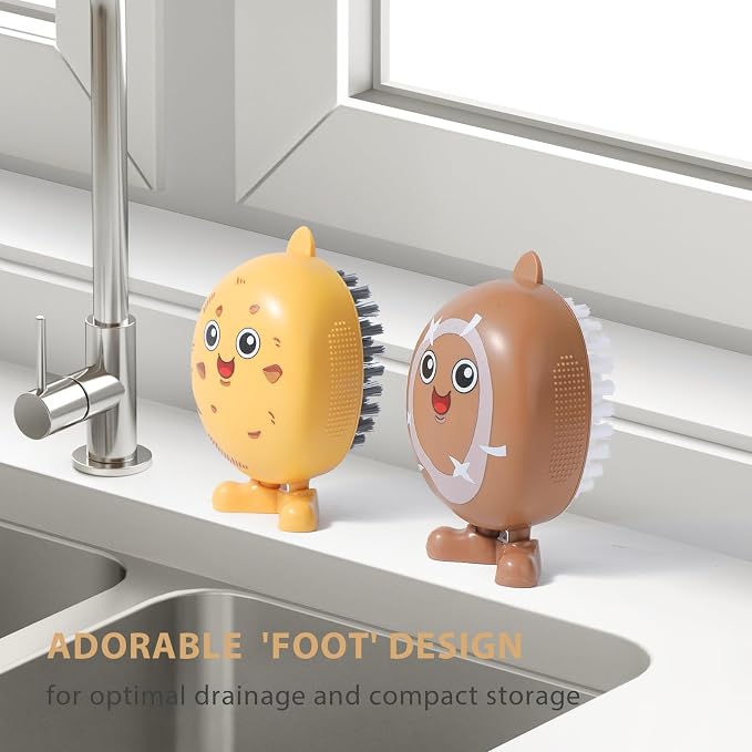 Vegetable Brush Scrubber, Potato Mushroom Scrubber Brush Cleaning Veggie Fruit - Image 6