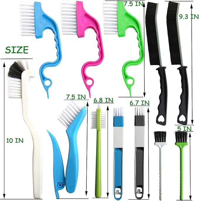 12Pcs Small Cleaning Brush, Crevice Gap Cleaning Brush, Door Window Track - Image 6