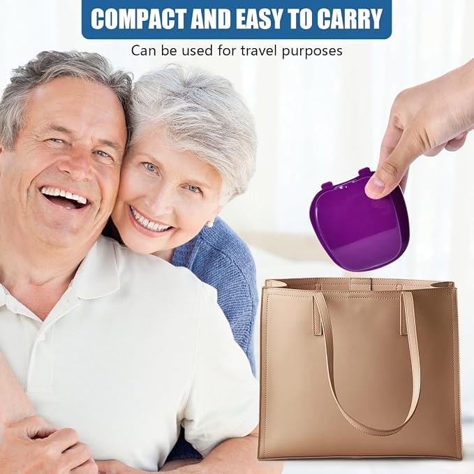 2 Pack Denture Bath Case Cup Box Holder Storage Container - Image 7