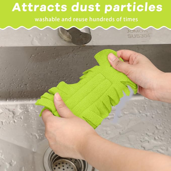 Zubebe 3 Pcs Duster Refill Reusable Fleece Duster Refills Feather Flat Dusters - Image 6