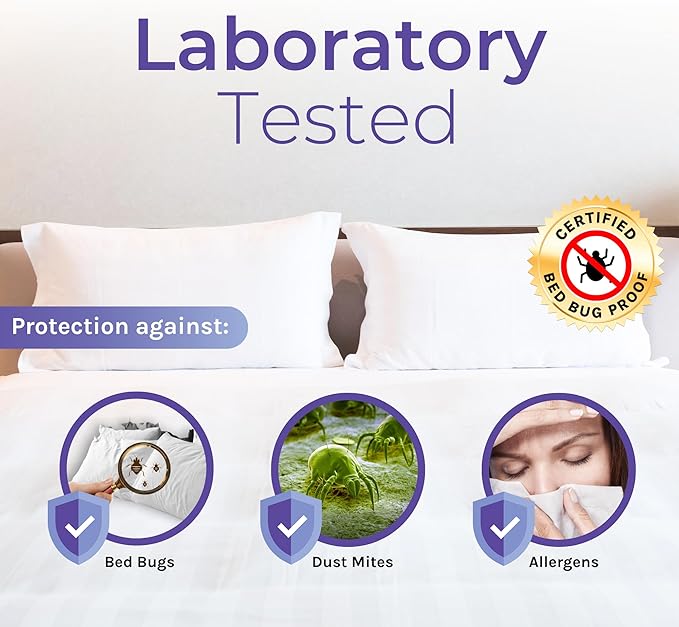 Hygea Natural Twin Size Tear-Free Heavy Duty Vinyl Box Spring and Mattress Cover - Waterproof, Anti-Bed Bug and Allergen-proof, Zippered Encasement - 39” x 75” x 9” Deep - Durable Protection