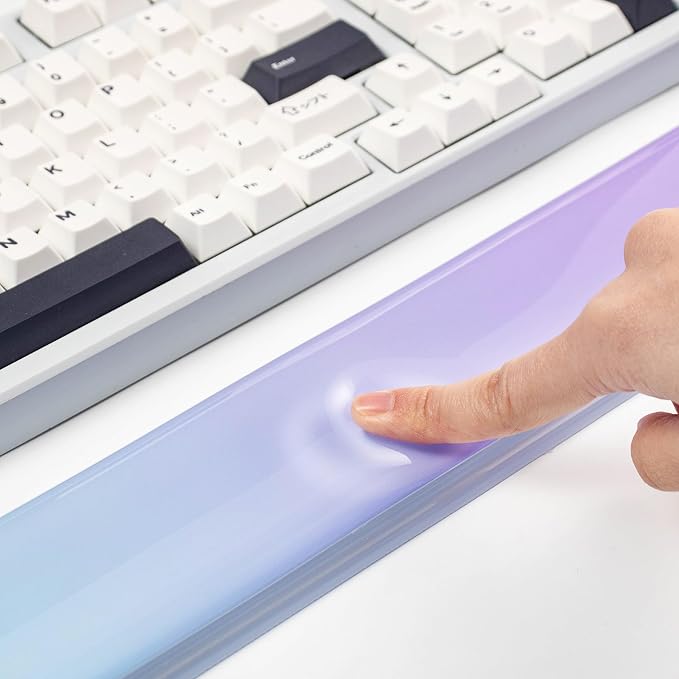 Gel Keyboard and Mouse Wrist Rest Set –Blue Purple Clear Wrist Rest - Image 5