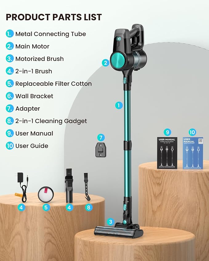 N3T Cordless Vacuum Cleaner, Wireless Stick Vacuum - Image 9