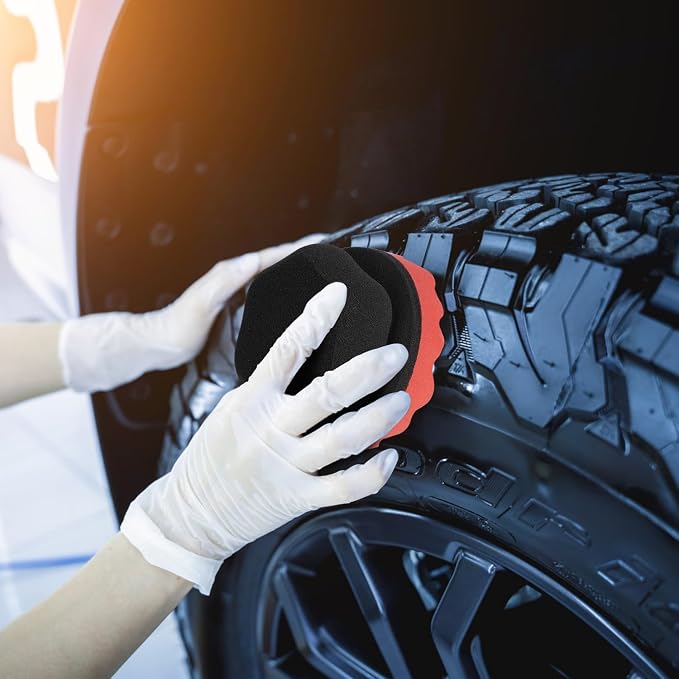 4 Pack Large Tire Shine Applicator Pad, Tire Hex Grip Applicator, Tire Shine - Image 5