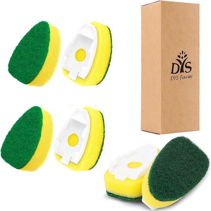Dish wand Sponge Refills, 6 Sponges Replacement Heads DishWand Non Scratch by DYSFarm