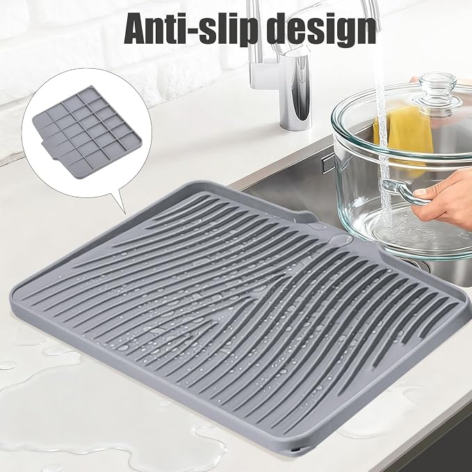 Silicone Dish Drying Mat, Stone Drying Mat - Image 3