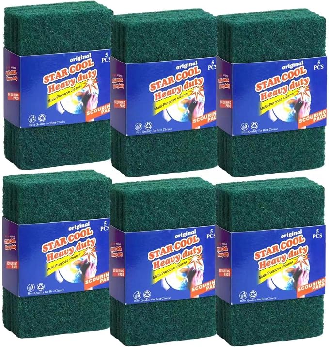 Heavy Duty Scrub Sponge, Scratch Free Home Kitchen Dual-Sided Dishwashing Sponge by MEETSWEET