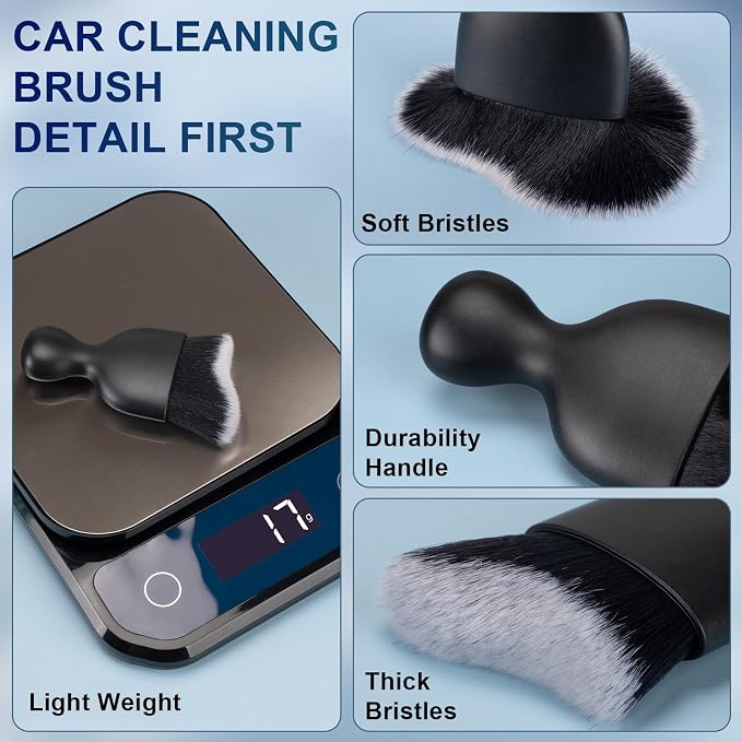 2 PCS Car Interior Detailing Brush, Auto Car Dusting Brushes, Soft Bristles - Image 6
