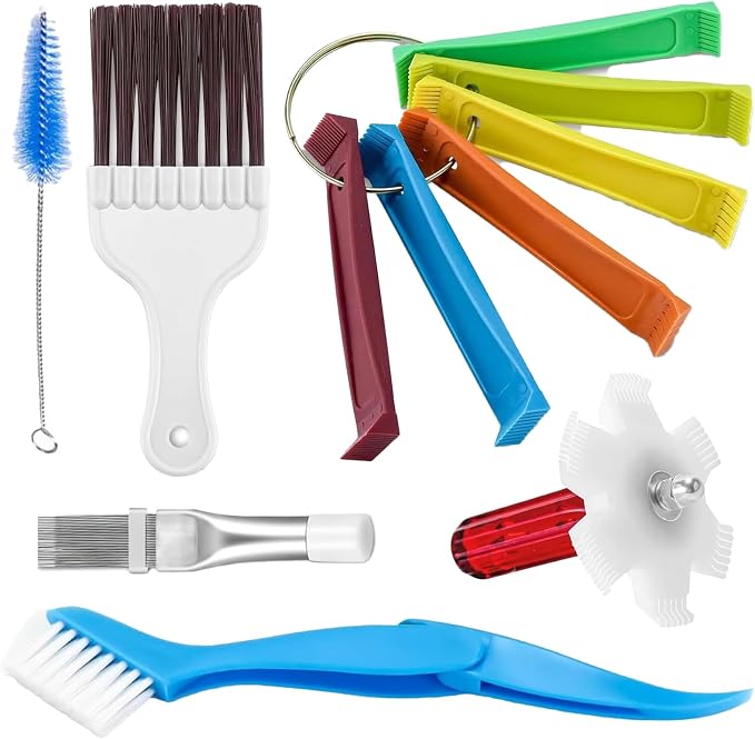 10 Piece Air Conditioner Fin Comb Cleaning Kit AC Coil Cleaning Brush Condenser by Unknown