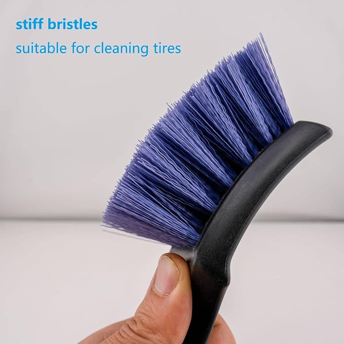 Wheel & Tire Brush Set for Car Rim Easy Dirt Removal Bristles - Image 3