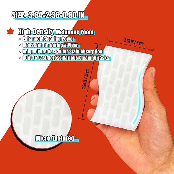 Magic Sponge Eraser, S-Shaped Melamine Sponges, Extra Long Lasting Cleaning Pads - Image 7