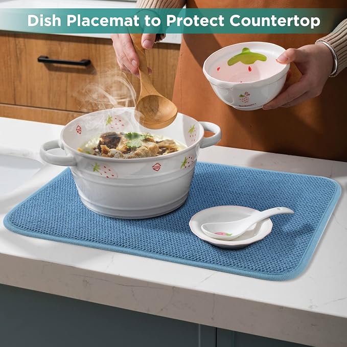 Microfiber Dish Drying Mat, Super Absorbent Kitchen Dish Drying Pad - Image 7