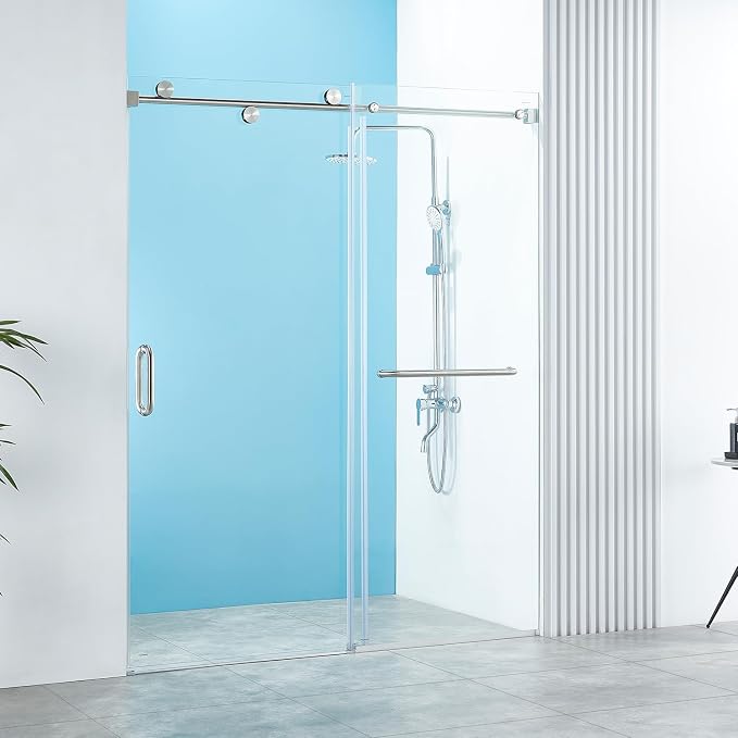 56-60" W x 76" H Frameless Sliding Shower Door, Frameless Shower Door, Shower by Wemakeexcellentshowerdoors