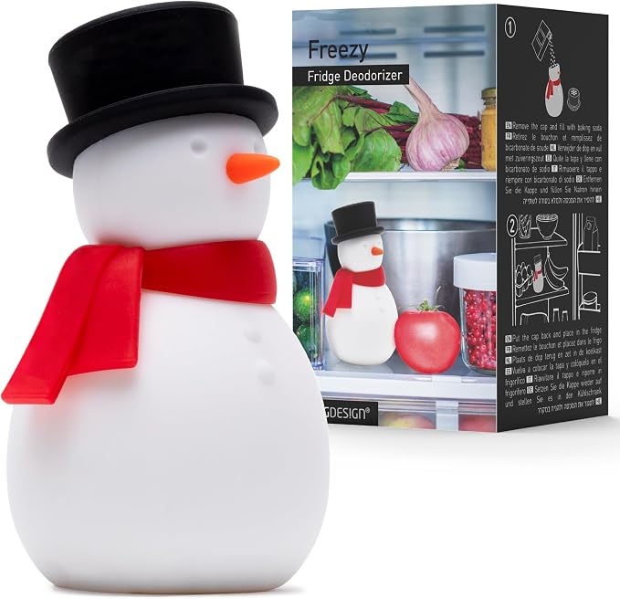 NEW - Peleg Design Freezy Fridge Deodorizer Odor Eliminator - Cute Snowman by PELEGDESIGN