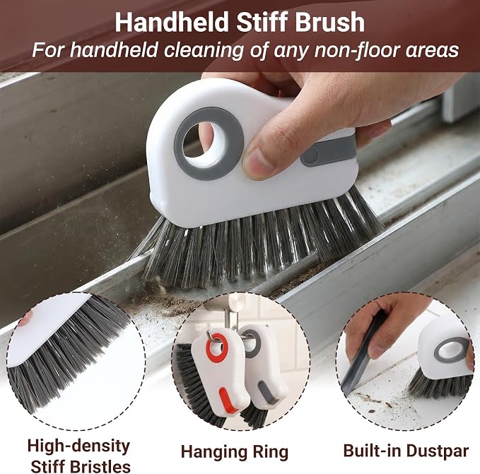 2 PCS Groove Cleaning Brush 2 in 1 Window Track Cleaning Tool Crevice Cleanings - Image 7