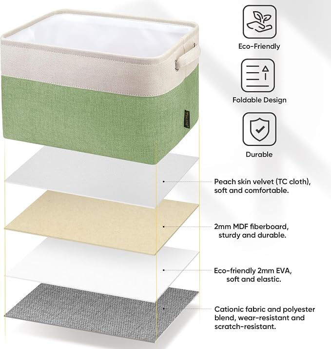 BALEINE 2 Pack Fabric Storage Bins - Image 6