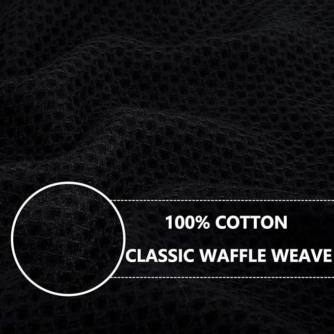 Homaxy 100% Cotton Oversized Waffle Weave Kitchen Dish Towels, Ultra Soft - Image 2