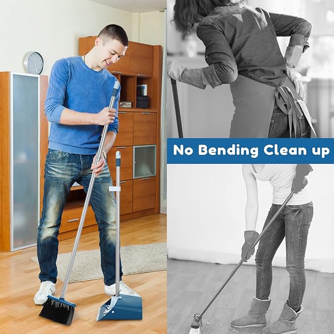 Standing Dustpan and Broom Set - Image 2