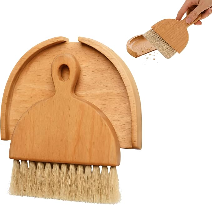 Desktop Table Dustpan and Brush Set by ULVEOL