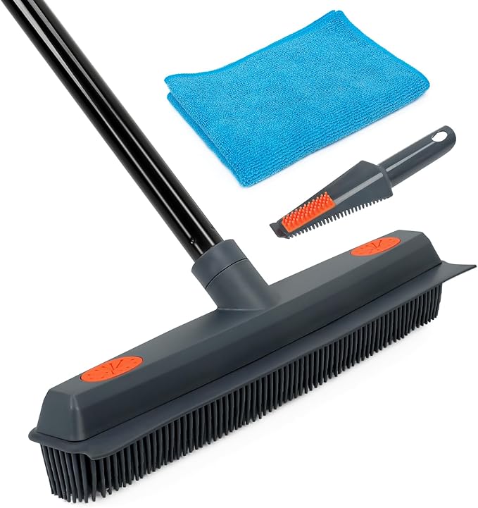 MAVRIZ Pet Hair Removal Broom on Carpet, Rubber Broom by MAVRIZ