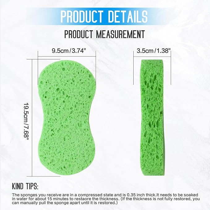 3PCS Car Wash Sponge, Heavy Duty Car Sponges - Image 2