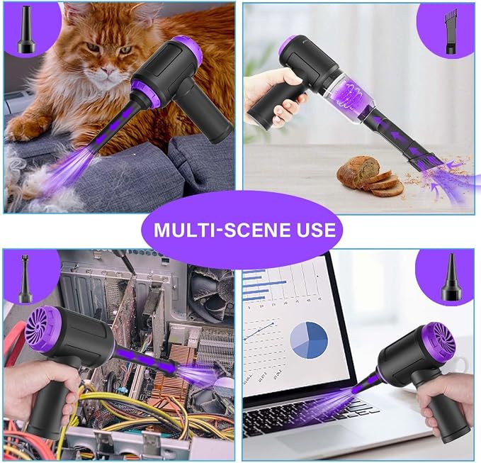 14500 Pa Computer Vacuum Cleaner Mini & 110000RPM Compressed Air Duster - Image 4