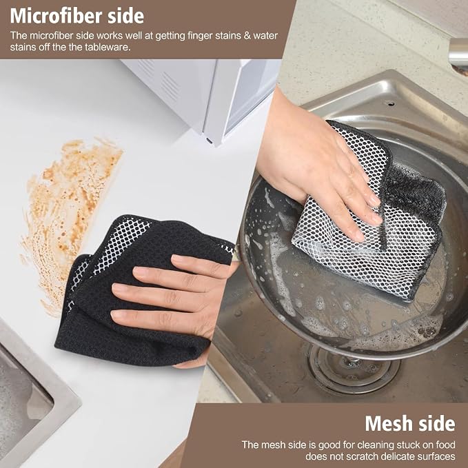 KinHwa Kitchen Washcloths for Dishes Absorbent Microfiber Dish Cloths Quick Dry - Image 5