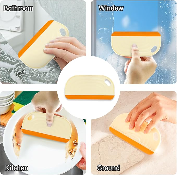 2 PCS Small Handhold Squeegee for Household, Mini Size Silicon Cleaning Scraper - Image 4