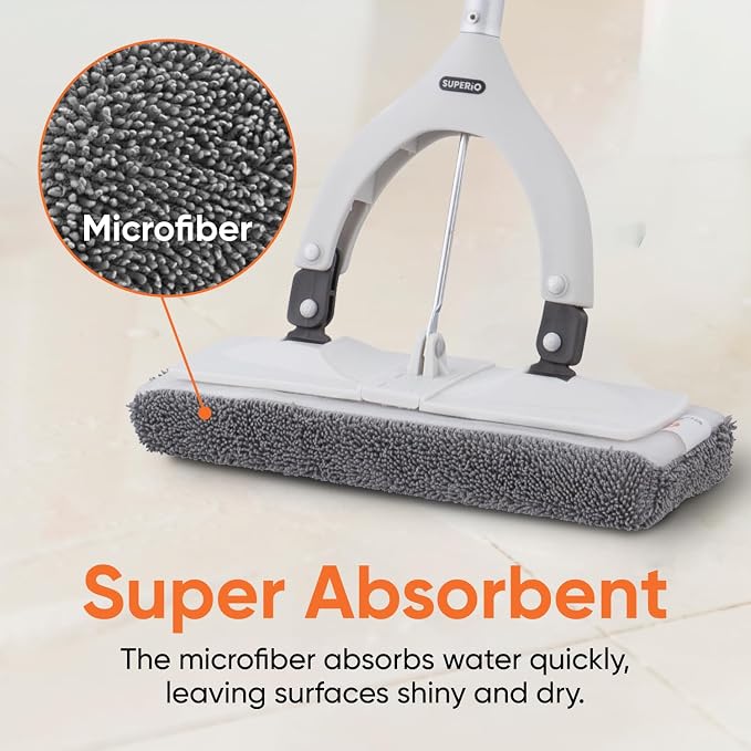 Superio Miracle Microfiber Self-Wringing Flat Mop - Image 6