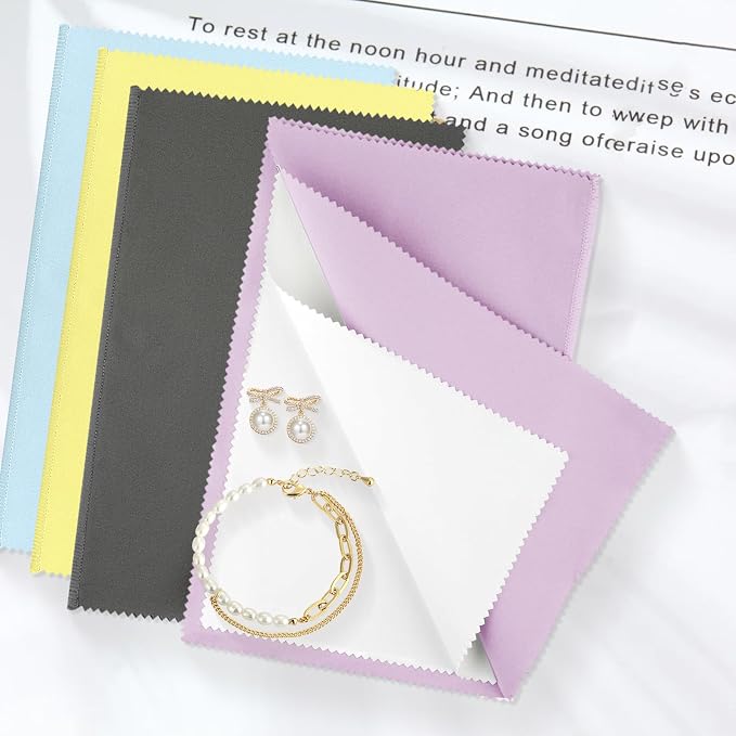 4PCS Silver Polishing Cloth, Large 10×12.5 Inch Soft Jewelry Polishing Cloth - Image 7