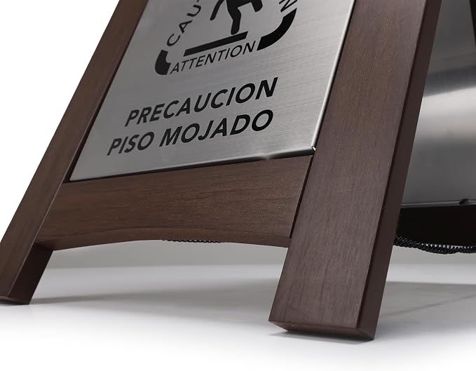 Premium Outdoor Composite Caution Wet Floor Sign – Bilingual w/Non-Skid Plastic - Image 5