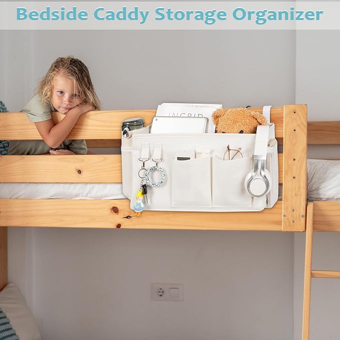 Loghot Bedside Caddy/Bedside Storage Bag Hanging Organizer - Image 6