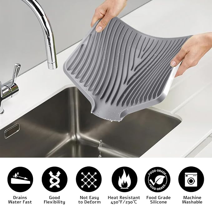 Silicone Dish Drying Mat, Stone Drying Mat - Image 5