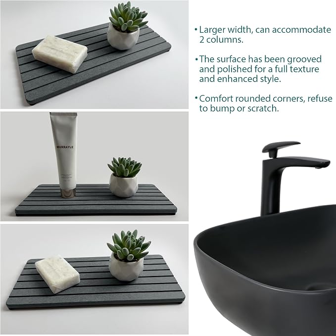 2 PCS Water Absorbent diatomite Coasters, Stone Drying mat - Image 7
