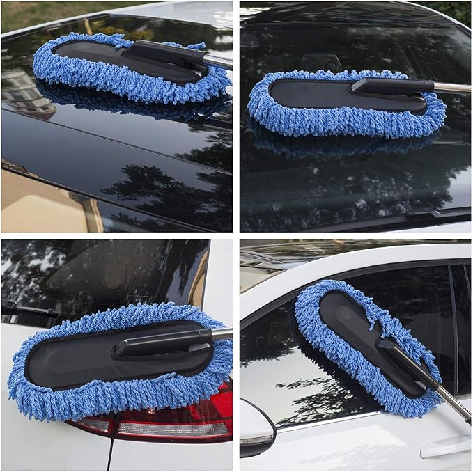 Microfiber Car Duster Exterior Scratch Free, Extendable Handle Interior - Image 4