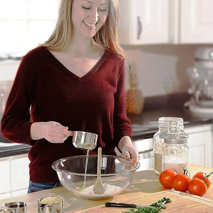 8 Pcs Stainless Steel Measuring Cups Set, Kitchen Measuring Cup - Image 6