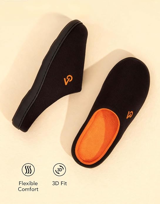VeraCosy Men's Two-Tone Memory Foam House Slippers Indoor Outdoor Durable - Image 5