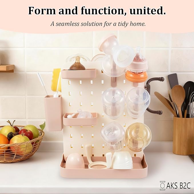 Baby Bottle Drying Rack Space Saving Countertop Vertical Rack - Image 6