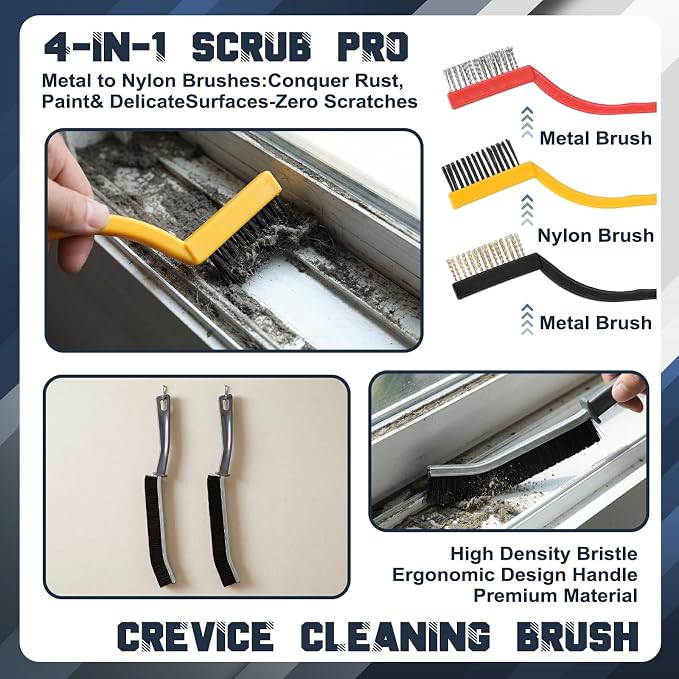 23 Pcs Window Track Cleaner Tools Set, Window Groove Cleaning Brush Kit - Image 5